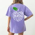 Teacher Shirt Red For Ed Teacher Protest Shirt T-Shirt Women's Comfort Colors T-Shirt Back Print Violet