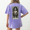 The Teacher Skeleton Tarot Card Women's Comfort Colors T-Shirt Back Print Violet The Teacher Skeleton Tarot Card Women's Comfort Colors T-Shirt Back Print Violet