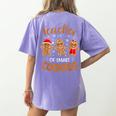 Teacher Of Smart Cookies Gingerbread Christmas Teacher Cute Men Women Kids Women's Comfort Colors T-Shirt Back Print Violet Teacher Of Smart Cookies Gingerbread Christmas Teacher Cute Men Women Kids Women's Comfort Colors T-Shirt Back Print Violet