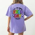 Teacher Student Field Day Let The Games Begin Field Day Women's Comfort Colors T-Shirt Back Print Violet Teacher Student Field Day Let The Games Begin Field Day Women's Comfort Colors T-Shirt Back Print Violet