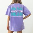 Teacher T Shirts Ha Ha Made You Read Shirt Women's Comfort Colors T-Shirt Back Print Violet Teacher T Shirts Ha Ha Made You Read Shirt Women's Comfort Colors T-Shirt Back Print Violet