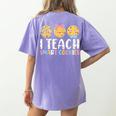 Teacher I Teach Smart Cookies For Men Women Kids Women's Comfort Colors T-Shirt Back Print Violet Teacher I Teach Smart Cookies For Men Women Kids Women's Comfort Colors T-Shirt Back Print Violet