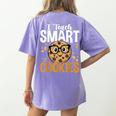 Teacher I Teach Smart Cookies Nerd Women's Comfort Colors T-Shirt Back Print Violet Teacher I Teach Smart Cookies Nerd Women's Comfort Colors T-Shirt Back Print Violet