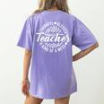 Teacher Thankful Blessed & Kind Of A Mess Hearts Cute Women's Comfort Colors T-Shirt Back Print Violet Teacher Thankful Blessed & Kind Of A Mess Hearts Cute Women's Comfort Colors T-Shirt Back Print Violet