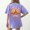 Teacher Thanksgiving Shirt Thankful For My Little Turkeys Women's Comfort Colors T-Shirt Back Print Violet Teacher Thanksgiving Shirt Thankful For My Little Turkeys Women's Comfort Colors T-Shirt Back Print Violet