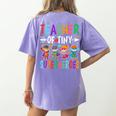 Teacher Of Tiny Superheroes Women's Comfort Colors T-Shirt Back Print Violet Teacher Of Tiny Superheroes Women's Comfort Colors T-Shirt Back Print Violet