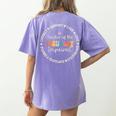 Teacher Of The Visually Impaired Appreciation Back To School Women's Comfort Colors T-Shirt Back Print Violet Teacher Of The Visually Impaired Appreciation Back To School Women's Comfort Colors T-Shirt Back Print Violet