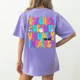 Teacher Of The Visually Impaired Blindness Awareness Women's Comfort Colors T-Shirt Back Print Violet