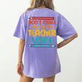 Teacher Voice Teacherlife Primary School Teacher Women's Comfort Colors T-Shirt Back Print Violet