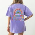 Teacher The Wonder Of Teaching Is Watching Caterpillar Women's Comfort Colors T-Shirt Back Print Violet Teacher The Wonder Of Teaching Is Watching Caterpillar Women's Comfort Colors T-Shirt Back Print Violet