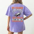 My Teacher Was Wrong I Get Paid To Stare Out The Window Women's Comfort Colors T-Shirt Back Print Violet