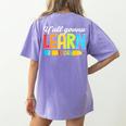 Teacher Y'All Gonna Learn Today First Day Of School Women's Comfort Colors T-Shirt Back Print Violet Teacher Y'All Gonna Learn Today First Day Of School Women's Comfort Colors T-Shirt Back Print Violet