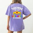 Teachers Are Just Superheroes In Disguise School Women Men Women's Comfort Colors T-Shirt Back Print Violet Teachers Are Just Superheroes In Disguise School Women Men Women's Comfort Colors T-Shirt Back Print Violet