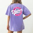 Come On Teachers Let's Go Teach Pink Back To School For Men Women Women's Comfort Colors T-Shirt Back Print Violet Come On Teachers Let's Go Teach Pink Back To School For Men Women Women's Comfort Colors T-Shirt Back Print Violet