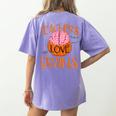 Teachers Love Brains Halloween T-Shirt For Men Women Women's Comfort Colors T-Shirt Back Print Violet Teachers Love Brains Halloween T-Shirt For Men Women Women's Comfort Colors T-Shirt Back Print Violet