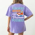 Teachers Make All Other Professions Possible Back To School For Men Women Women's Comfort Colors T-Shirt Back Print Violet Teachers Make All Other Professions Possible Back To School For Men Women Women's Comfort Colors T-Shirt Back Print Violet
