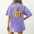 Teachers Students Fall Book Pumpkin Fall Librarians Bookworm Women's Comfort Colors T-Shirt Back Print Violet Teachers Students Fall Book Pumpkin Fall Librarians Bookworm Women's Comfort Colors T-Shirt Back Print Violet