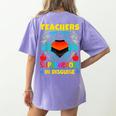 Teachers Are Superheroes – Fun Appreciation Women's Comfort Colors T-Shirt Back Print Violet Teachers Are Superheroes – Fun Appreciation Women's Comfort Colors T-Shirt Back Print Violet