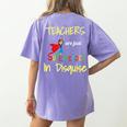 Teachers Are Superheroes First Day School T-Shirt Women's Comfort Colors T-Shirt Back Print Violet Teachers Are Superheroes First Day School T-Shirt Women's Comfort Colors T-Shirt Back Print Violet