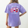 Teachers Valentine Day I Love My Class A Latte Coffee Women Women's Comfort Colors T-Shirt Back Print Violet