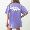 Teachersaurus Like A Normal Teacher Awesome Dinosaur Teacher Men Women Girls Kids Women's Comfort Colors T-Shirt Back Print Violet