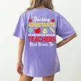 Teaching Assistant Because Teachers Need Heroes Too Cute Women's Comfort Colors T-Shirt Back Print Violet Teaching Assistant Because Teachers Need Heroes Too Cute Women's Comfort Colors T-Shirt Back Print Violet