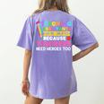 Teaching Assistants Were Create Because Teacher Needs Heroes Women's Comfort Colors T-Shirt Back Print Violet Teaching Assistants Were Create Because Teacher Needs Heroes Women's Comfort Colors T-Shirt Back Print Violet