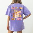 Teaching My Boos Ghost Halloween Costumes Teacher Men Women Women's Comfort Colors T-Shirt Back Print Violet Teaching My Boos Ghost Halloween Costumes Teacher Men Women Women's Comfort Colors T-Shirt Back Print Violet