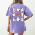 Teaching My Boos Teacher Cute Ghost Groovy Teacher Halloween Women's Comfort Colors T-Shirt Back Print Violet Teaching My Boos Teacher Cute Ghost Groovy Teacher Halloween Women's Comfort Colors T-Shirt Back Print Violet