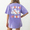 Teaching My Boos Teacher Cute Ghost Teacher Halloween Women's Comfort Colors T-Shirt Back Print Violet Teaching My Boos Teacher Cute Ghost Teacher Halloween Women's Comfort Colors T-Shirt Back Print Violet