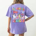 Teaching Future Leaders Groovy Teacher Back To School Women's Comfort Colors T-Shirt Back Print Violet Teaching Future Leaders Groovy Teacher Back To School Women's Comfort Colors T-Shirt Back Print Violet
