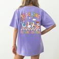 Teaching Future Leaders Teacher Back To School Cute Goose Women's Comfort Colors T-Shirt Back Print Violet Teaching Future Leaders Teacher Back To School Cute Goose Women's Comfort Colors T-Shirt Back Print Violet