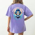 Teaching Heart Anime Soul Teacher Otaku Manga Women's Comfort Colors T-Shirt Back Print Violet