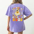 Teaching My Pre-K Boos Crew Teachers Halloween Ghost Women's Comfort Colors T-Shirt Back Print Violet Teaching My Pre-K Boos Crew Teachers Halloween Ghost Women's Comfort Colors T-Shirt Back Print Violet