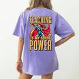Teaching Is My Super Power Superhero Teacher Women's Comfort Colors T-Shirt Back Print Violet Teaching Is My Super Power Superhero Teacher Women's Comfort Colors T-Shirt Back Print Violet