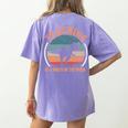 Teaching Is A Walk In The Park Teacher T-Rex Retro Women's Comfort Colors T-Shirt Back Print Violet