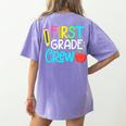 Team 1st Grade Crew Back To School 1st Grade Teacher Kids Women's Comfort Colors T-Shirt Back Print Violet Team 1st Grade Crew Back To School 1st Grade Teacher Kids Women's Comfort Colors T-Shirt Back Print Violet