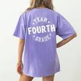 Team Fourth Grade Teacher Student Back To School 4th Grade Women's Comfort Colors T-Shirt Back Print Violet Team Fourth Grade Teacher Student Back To School 4th Grade Women's Comfort Colors T-Shirt Back Print Violet