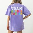 Team Kindergarten Shirt Boy Girl Teacher Graduation Women's Comfort Colors T-Shirt Back Print Violet