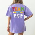 Team RSP RSP Teacher Kindergarten Teacher Women's Comfort Colors T-Shirt Back Print Violet Team RSP RSP Teacher Kindergarten Teacher Women's Comfort Colors T-Shirt Back Print Violet