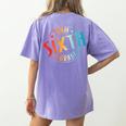 Team Sixth Grade Teacher Student Back To School 6th Grade Women's Comfort Colors T-Shirt Back Print Violet
