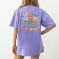 Team SPED We Grow With The Flow Special Ed Teacher Women's Comfort Colors T-Shirt Back Print Violet