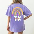 Team TK Transitional Kindergaten TK Crew Squad Teacher Kids Women's Comfort Colors T-Shirt Back Print Violet