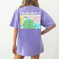 Tell Me About It Speech Language Pathology AAC Sped Teacher Women's Comfort Colors T-Shirt Back Print Violet Tell Me About It Speech Language Pathology AAC Sped Teacher Women's Comfort Colors T-Shirt Back Print Violet