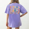 I Tell Young People About Dead People Groovy History Teacher Women's Comfort Colors T-Shirt Back Print Violet I Tell Young People About Dead People Groovy History Teacher Women's Comfort Colors T-Shirt Back Print Violet