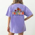 Test Day Teacher Shirt You Can Do Hard Things Women Kids Women's Comfort Colors T-Shirt Back Print Violet