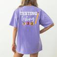 Testing Testing 123 Cute Math Teacher Student Test Day Men Women Girls Kids Women's Comfort Colors T-Shirt Back Print Violet Testing Testing 123 Cute Math Teacher Student Test Day Men Women Girls Kids Women's Comfort Colors T-Shirt Back Print Violet