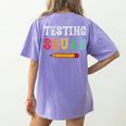 Testing Squad Costume Test Day Teacher Student School Women's Comfort Colors T-Shirt Back Print Violet Testing Squad Costume Test Day Teacher Student School Women's Comfort Colors T-Shirt Back Print Violet