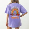 Thankful For My 5th Grade Turkeys Thanksgiving Teacher Women's Comfort Colors T-Shirt Back Print Violet Thankful For My 5th Grade Turkeys Thanksgiving Teacher Women's Comfort Colors T-Shirt Back Print Violet