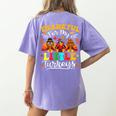 Thankful For My Little Turkeys Teacher Thanksgiving Teachers Women's Comfort Colors T-Shirt Back Print Violet Thankful For My Little Turkeys Teacher Thanksgiving Teachers Women's Comfort Colors T-Shirt Back Print Violet